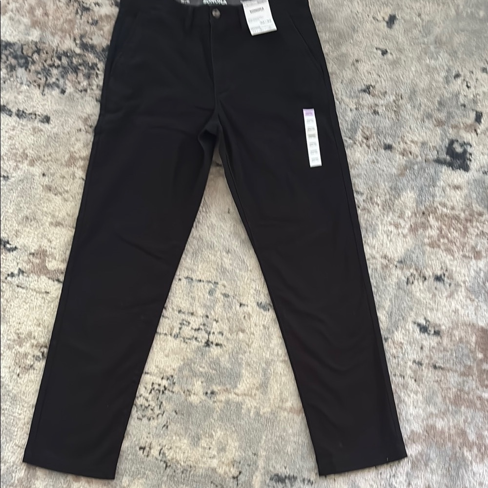 Mens Sonoma Black Straight-Leg Trousers size 32/32 NWT